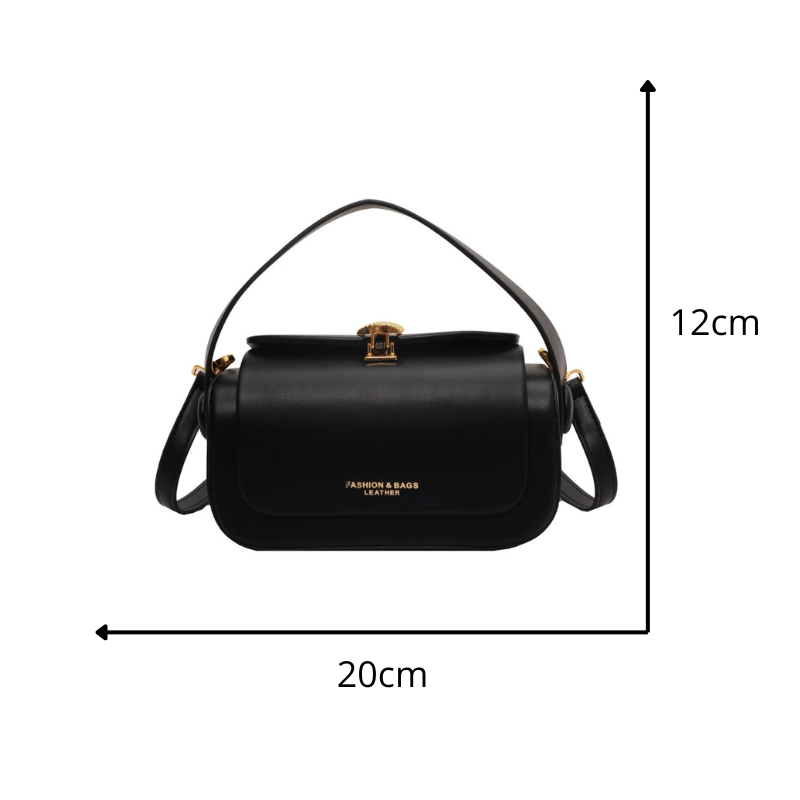 Bolsa Minimalista em Couro - Preta