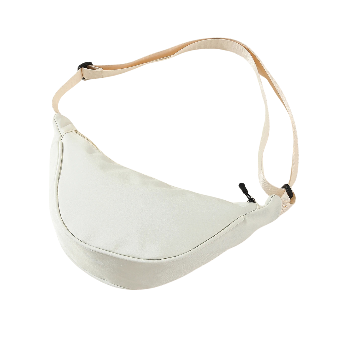 Bolsa Cross Body Transversal de Nylon na cor BRANCA