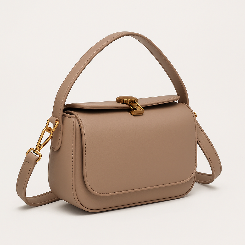 Bolsa Minimalista em Couro - Khaky