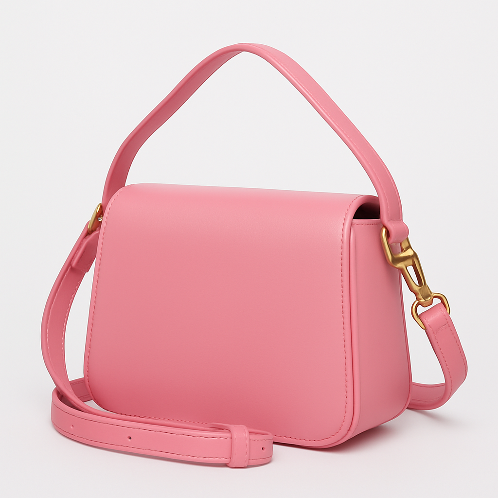 Bolsa Minimalista em Couro - Pink