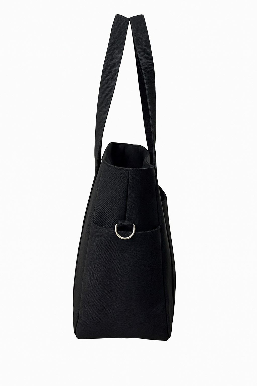 Bolsa de Ombro Luxuosa em Lona - Preta