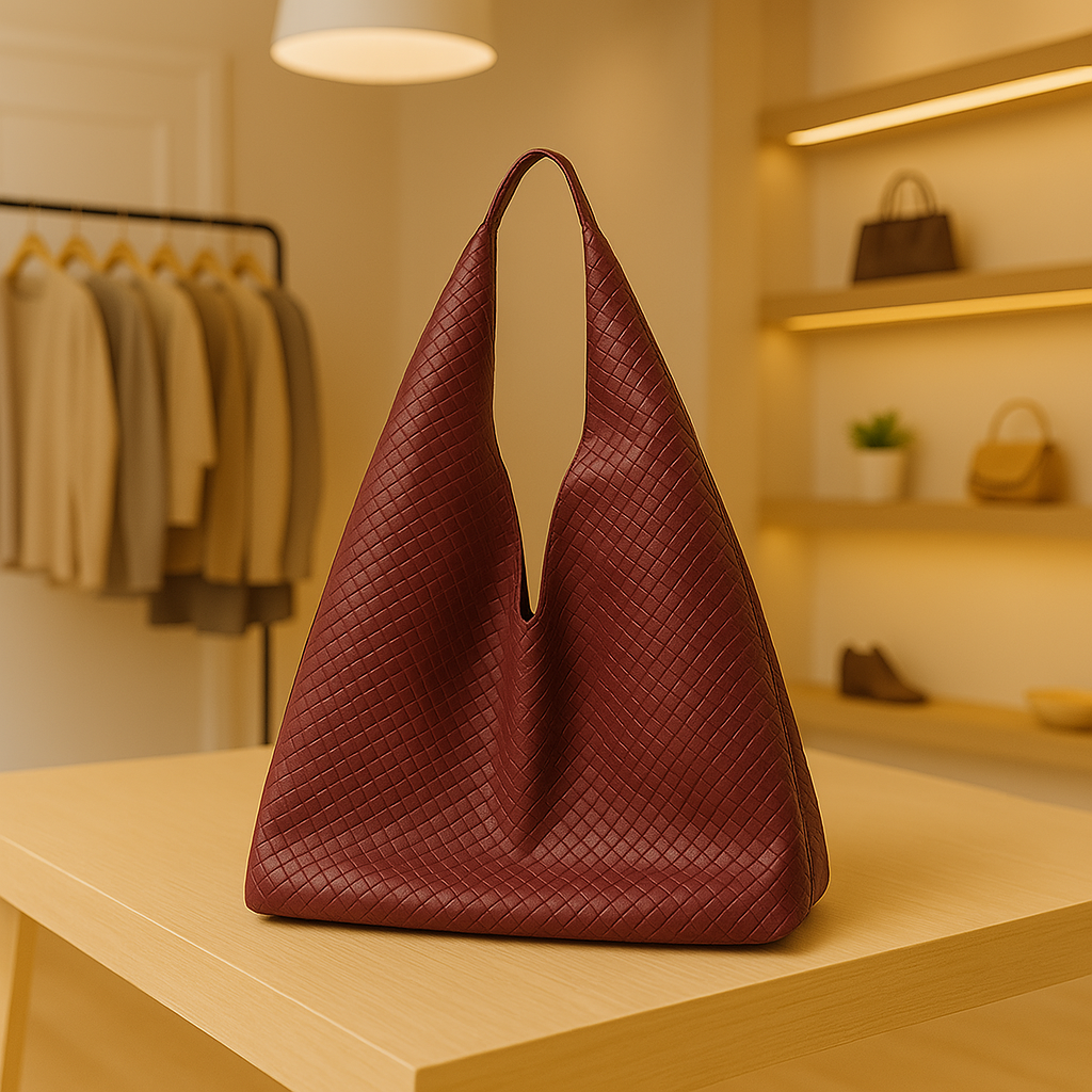 Bolsa Retrô em Couro - Vinho