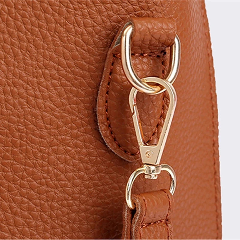 Conjunto 4 Bolsas Femininas em Couro Sintético – Tiracolo, Ombro, Carteira e Porta Cartão