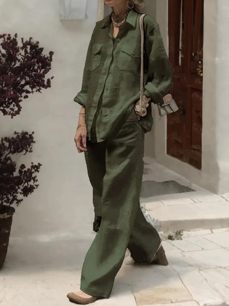 Conjunto Camisa e Calça Chic Elegante