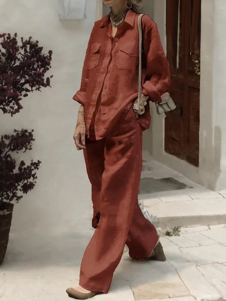 Conjunto Camisa e Calça Chic Elegante