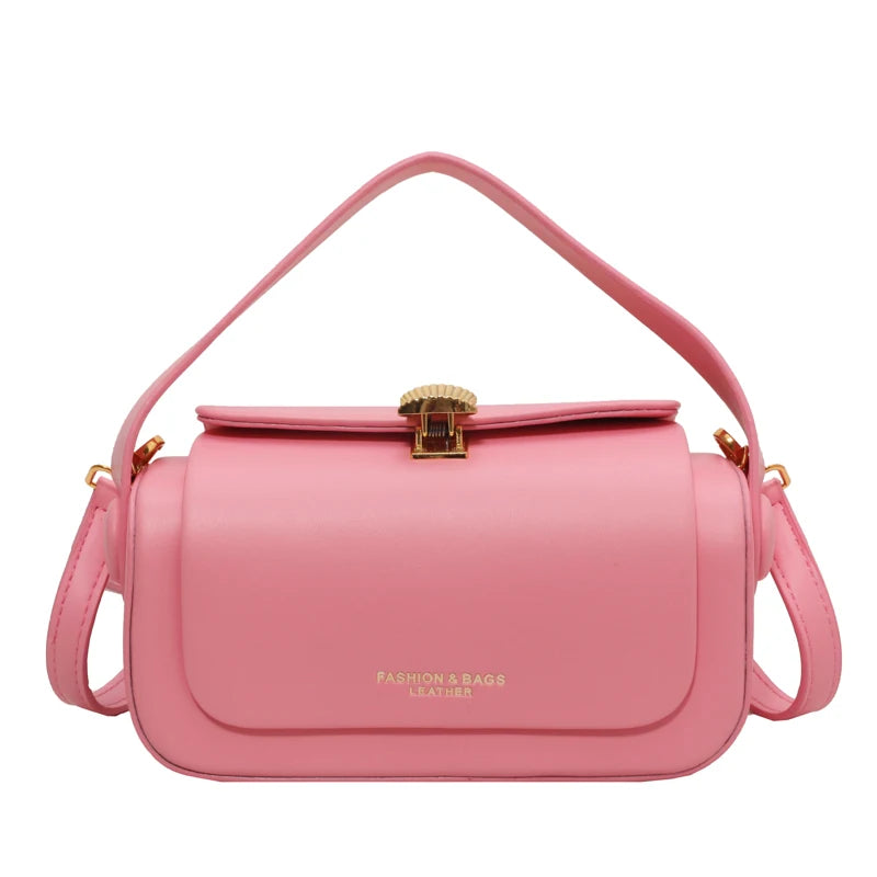 Bolsa Minimalista em Couro - Pink