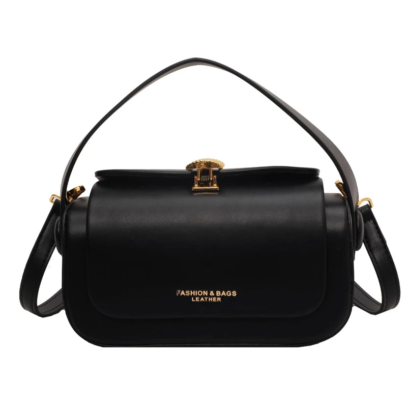 Bolsa Minimalista em Couro - Preta