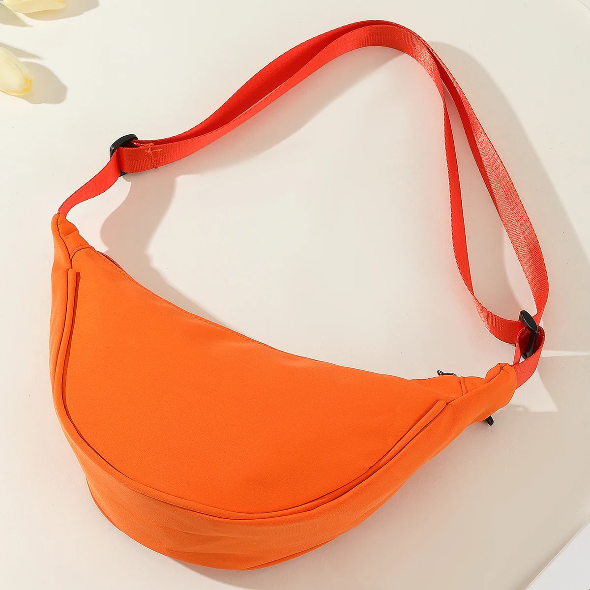 Bolsa Cross Body Transversal de Nylon na cor LARANJA